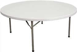 Round Plastic Folding Table -Solid Top