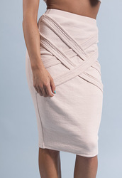 Rib Skirt Nude - Shopping Bare