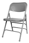 Gray Metal Folding Chair at www.folding-chairs-tables-discount.com