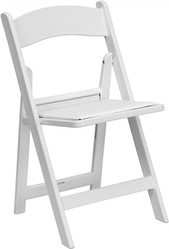 www.folding-chairs-folding-tables.com - White Resin Folding Chair