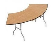 Folding Chairs Tables Larry Hoffman - Half Moon Plywood Table