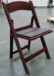 Folding Chairs Tables Larry Hoffman -  Resin Mahogany Folding Chair