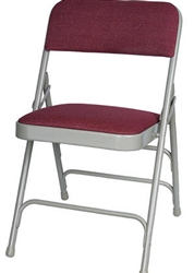 Folding Chairs Tables Larry Hoffman - Burgundy Fabric Metal Folding Ch