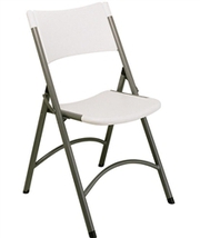Molded White Folding Chair
