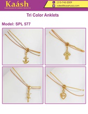 3 Tone Wholesale Anklets For Women