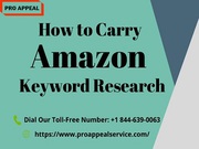 How to carry Amazon Keyword Research